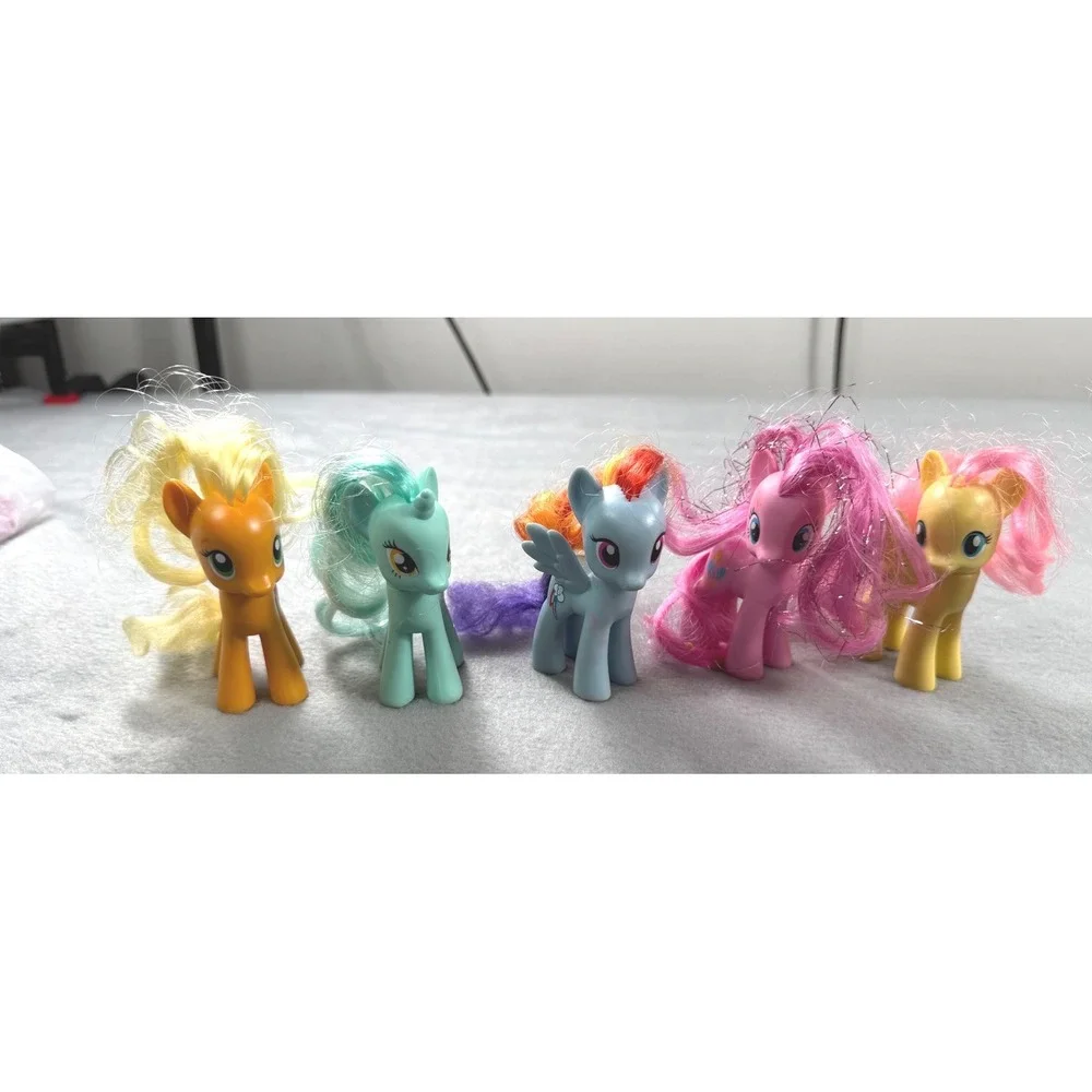 My Little Pony G4 Lot of 5 Hasbro Applejack Lyra Rainbow Dash Pinkie Fluttershy